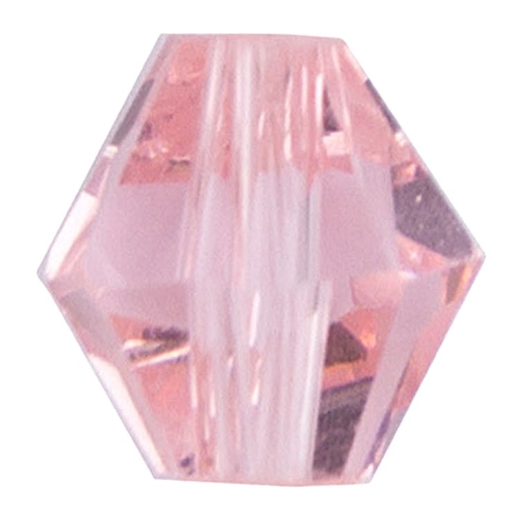 Бусины стеклянные Zlatka 6х6 мм, 22 шт., на нити, стекло, цвет: №05 розовый