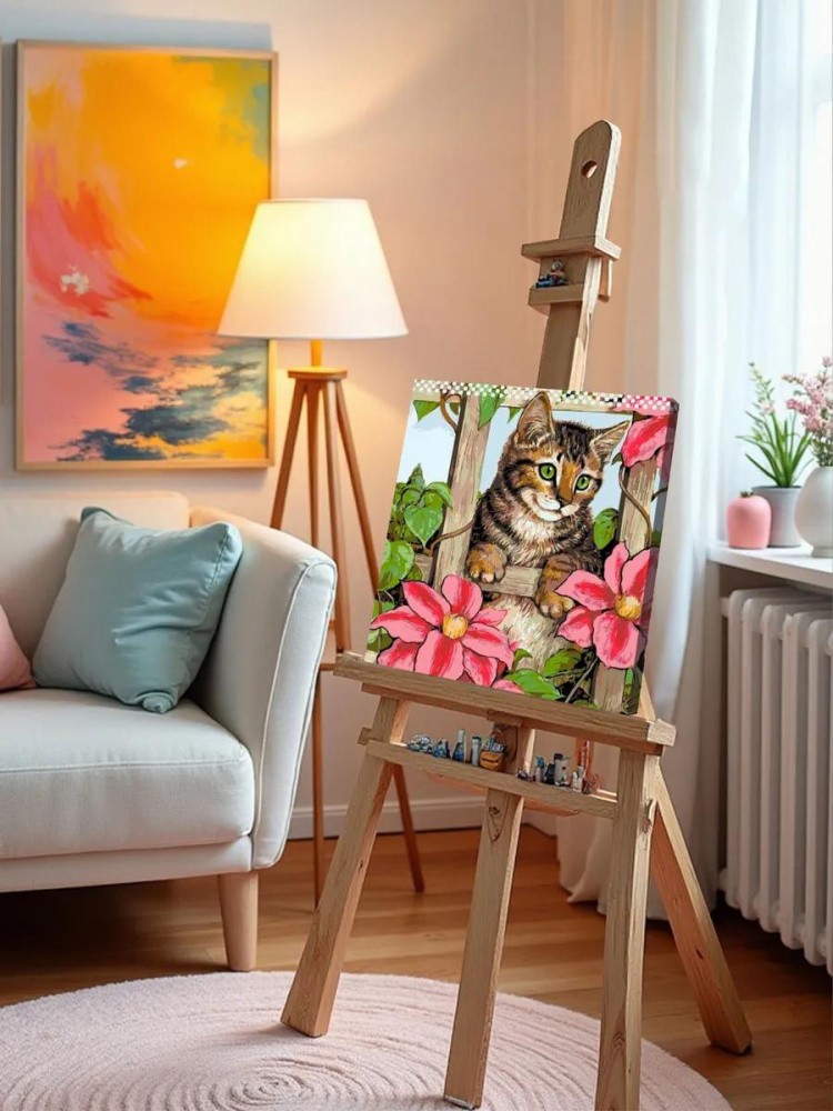 Картина по номерам «За цветущей оградой» — картинка 10