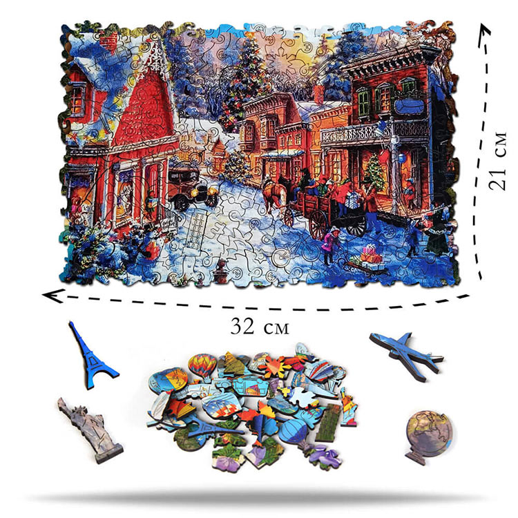 Деревянные пазлы M «Канун Рождества» — картинка 3