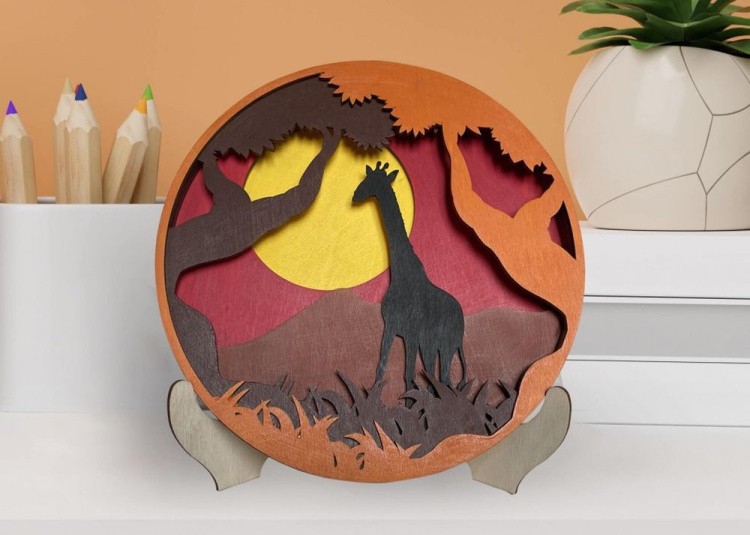 3D пазл-раскраска «Бескрайняя саванна» — картинка 2