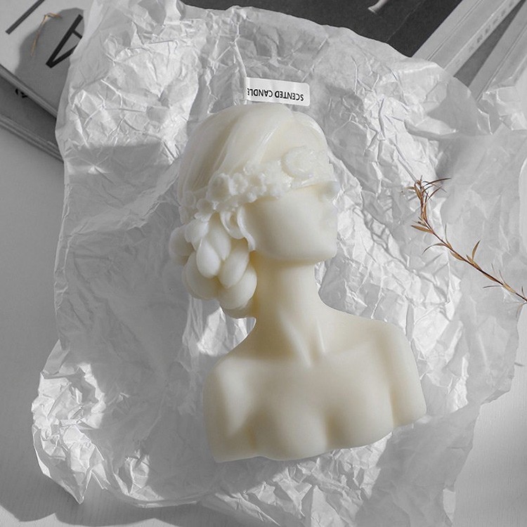 Силиконовый молд - Свеча фигура девушки, 10x8см, 1 шт. — картинка 5