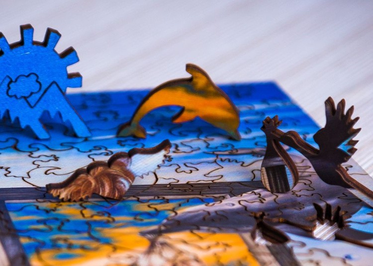 Деревянные пазлы DAVICI «Цветок в душе» — картинка 7