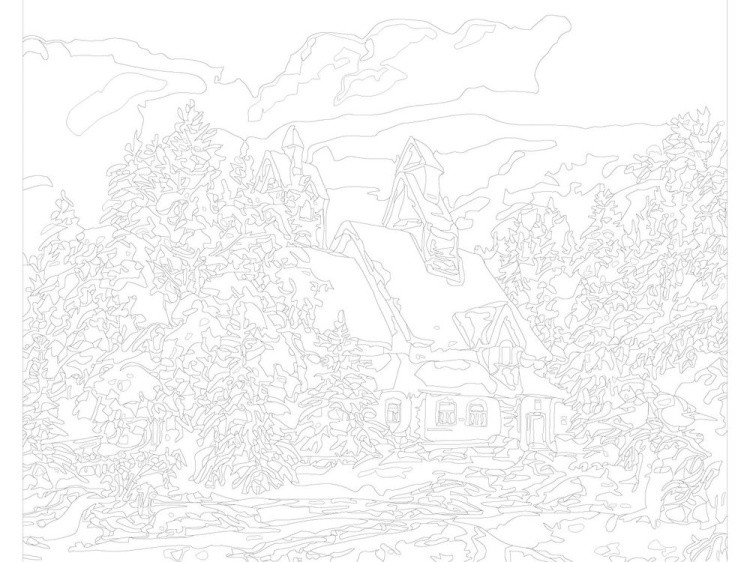 Картина по номерам «Зимний дом» — картинка 3