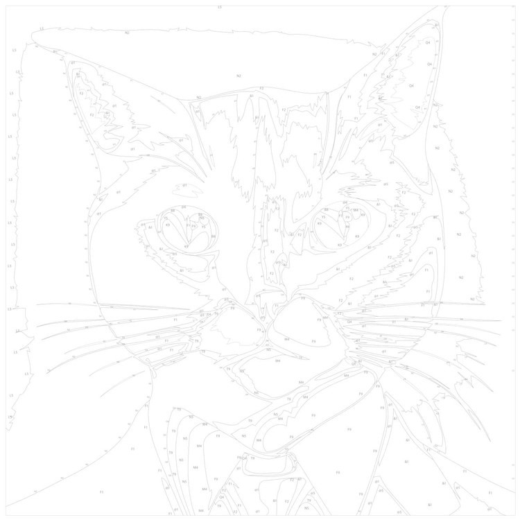 Картина по номерам «Кот в галстуке» — картинка 3