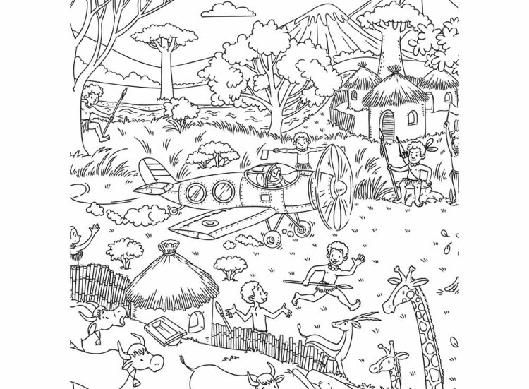 Карта-раскраска «Саванна» — картинка 2