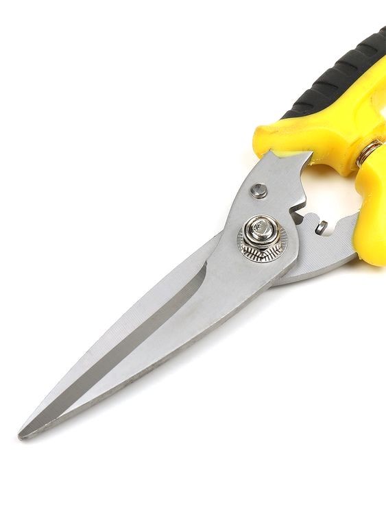 Секатор Maxwell прямое лезвие, 80/210 мм, ручки желто-черный пластик — картинка 8