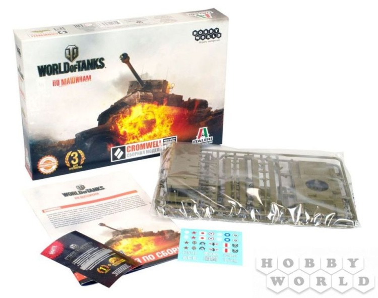 Сборная модель World of Tanks - Cromwell, Масштабная модель 1:56 — картинка 3