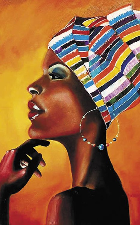 Алмазная вышивка «Портрет африканки»