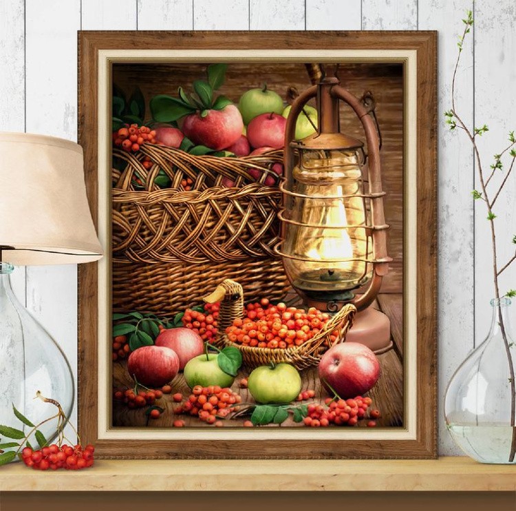 Алмазная вышивка «Натюрморт с рябиной» — картинка 2