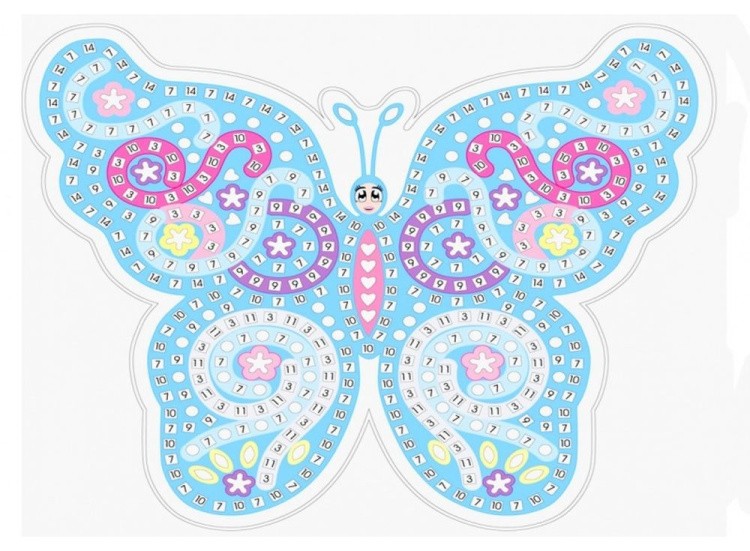Мозаика из стикеров «Голубая бабочка»