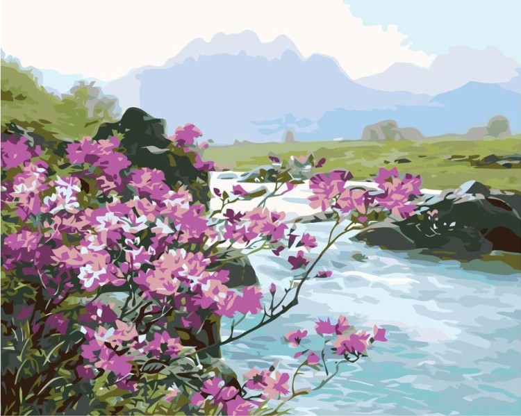 Картина по номерам «Весна в предгорье»