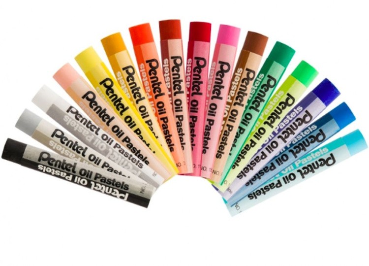 Пастель масляная Pentel Arts Oil Pastels, 16 цв. — картинка 2
