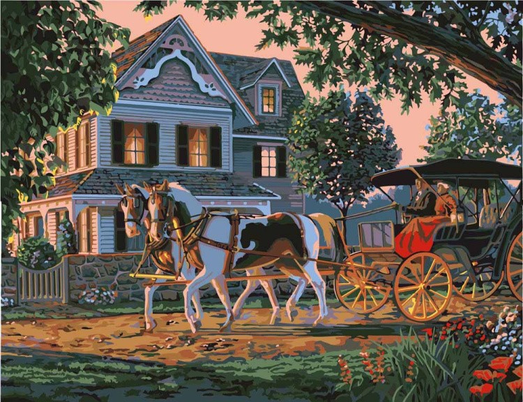 Картина по номерам «Дом, милый дом»
