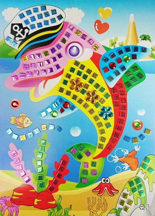 Мозаика из стикеров «Дельфин»