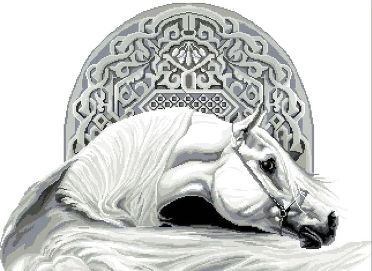 Набор для вышивания «Белая лошадь», NITEX