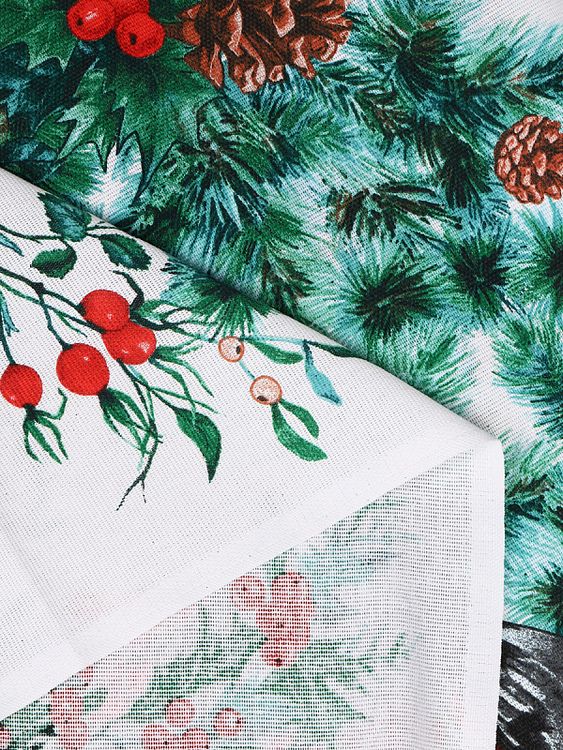 Ткань Рогожка, 5 м x 150 см, 165 г/м², цвет: новогодний принт, IDEAL — картинка 3