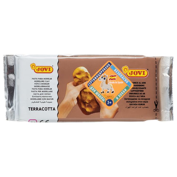 Паста (масса) для моделирования и лепки JOVI, отвердевающая, 250 г, терракотовая — картинка 3