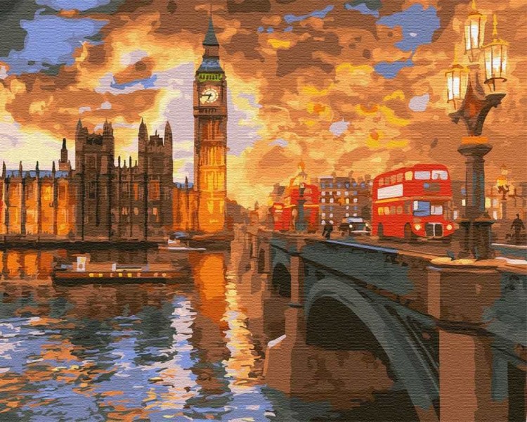 Картина по номерам «Лондон и Вестминстерский мост»