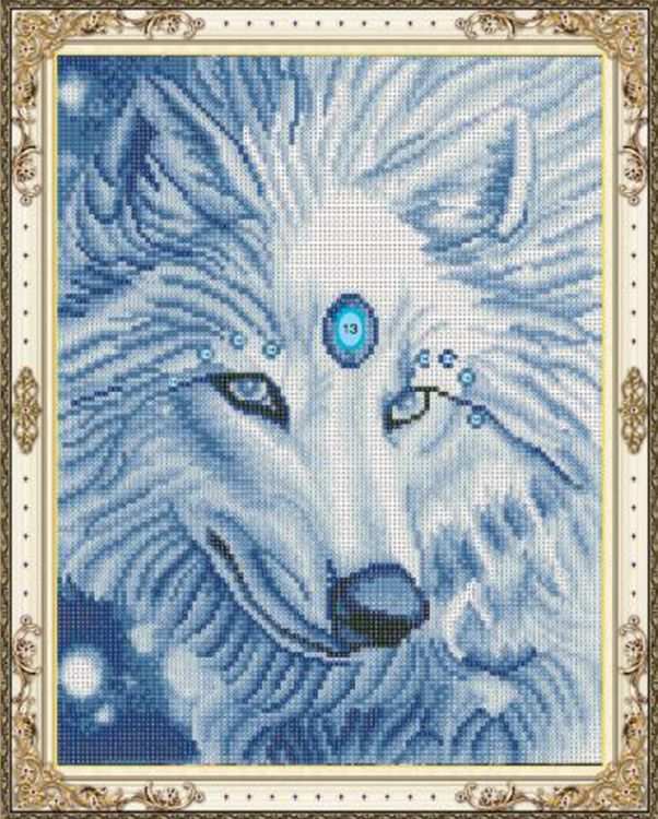 Алмазная вышивка «Белый волк»