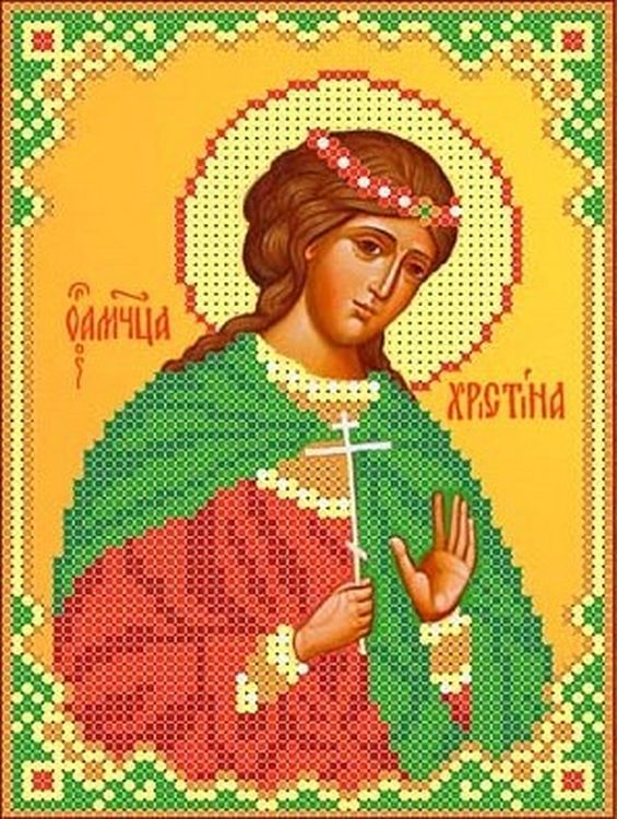 Рисунок на ткани «Святая Кристина»
