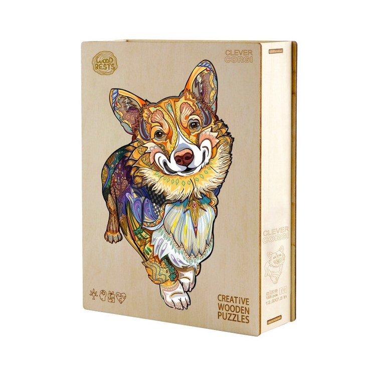 Деревянные пазлы «Веселый Корги L», Woodbests — картинка 5