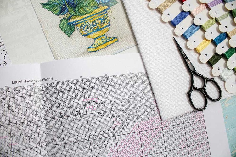 Набор для вышивания «Hydrangea Blooms (Цветы гортензии)» — картинка 8