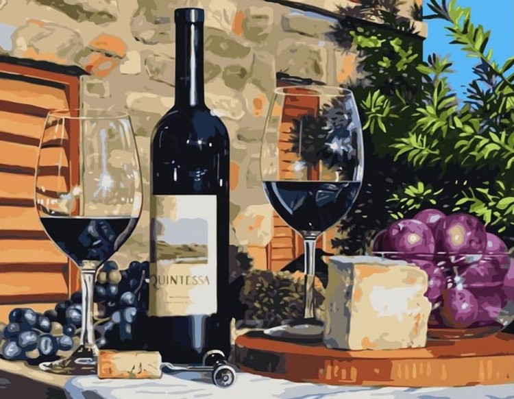 Картина по номерам «Вино»