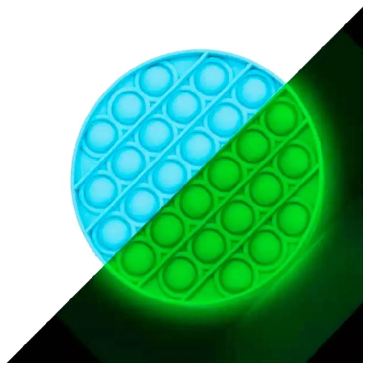 Игрушка антистресс-скульптор Pop it Поп ит, Вечная пупырка «Круг светящийся» — картинка 3