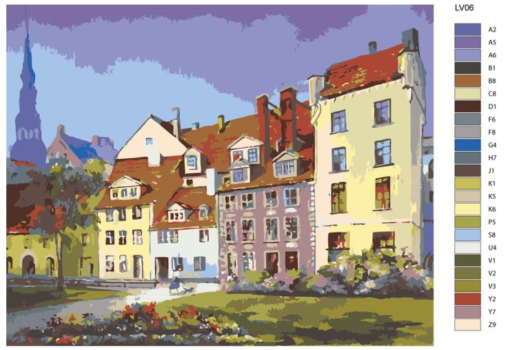 Картина по номерам «Старая Европа» — картинка 2