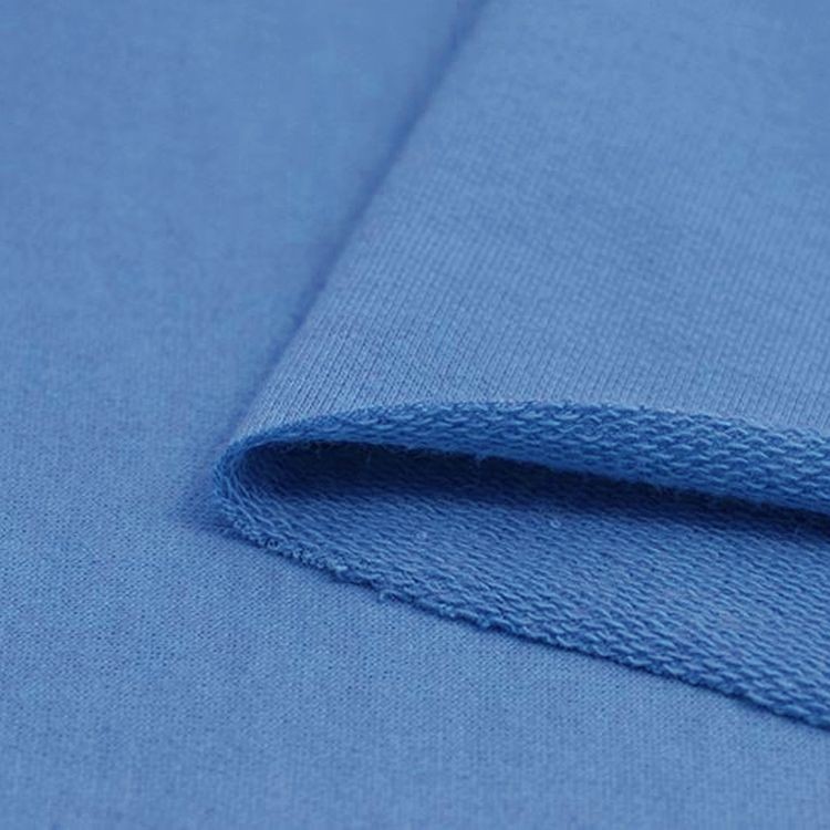 Ткань трикотаж Футер 3х нитка, петля, хлопок, 6 м, ширина 190 см, цвет: голубой, TBY — картинка 2