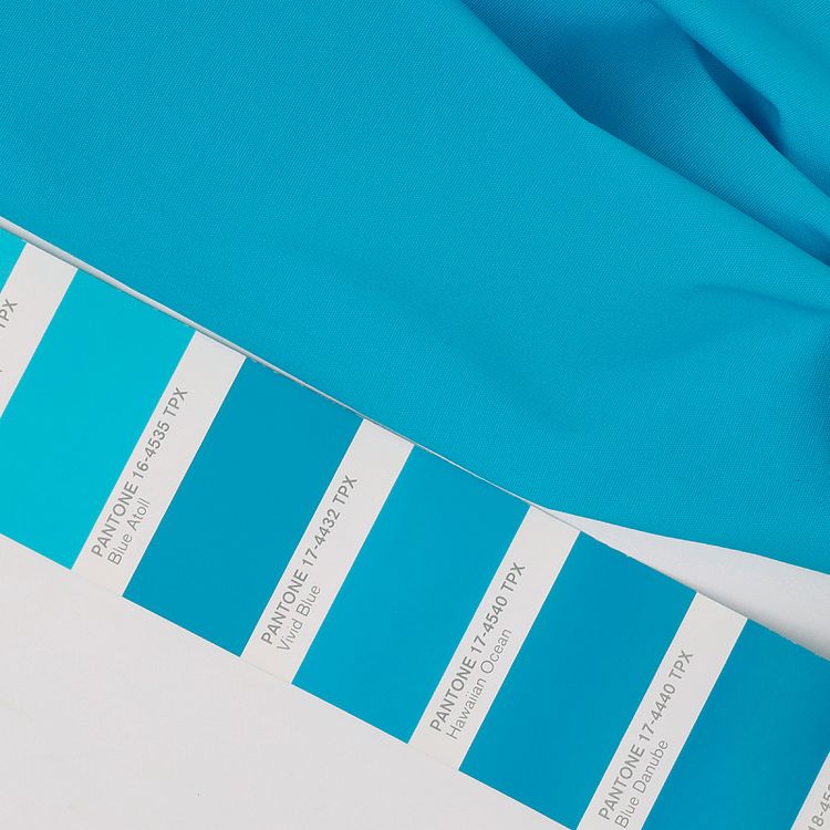 Ткань Поплин стрейч, 5 м x 150 см, 125 г/м², цвет: ярко-голубой, TBY — картинка 4