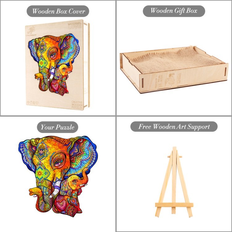 Деревянные пазлы «Саванный Слон M», Woodbests — картинка 6