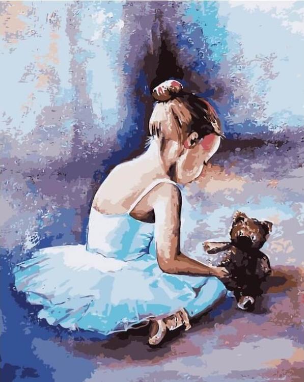 Картина по номерам «Балерина. Первые шаги»