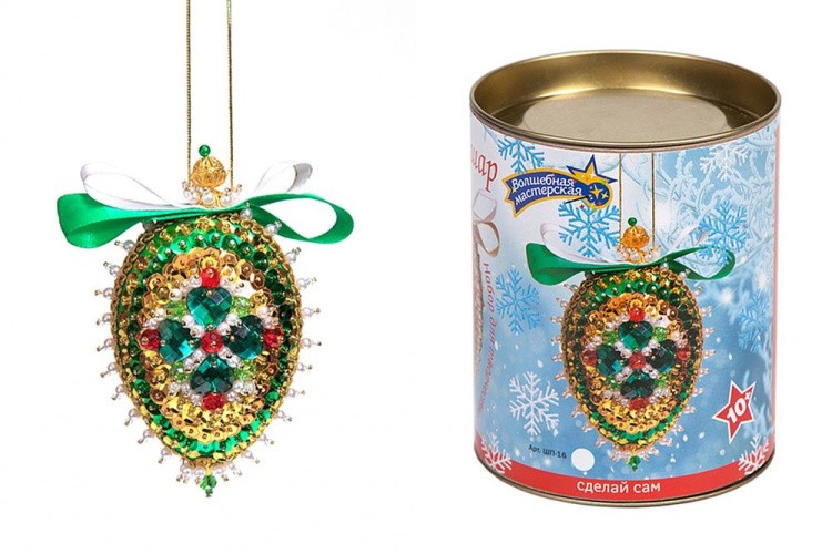 Набор для творчества «Новогодняя шишка. Изумрудная», Волшебная мастерская — картинка 4