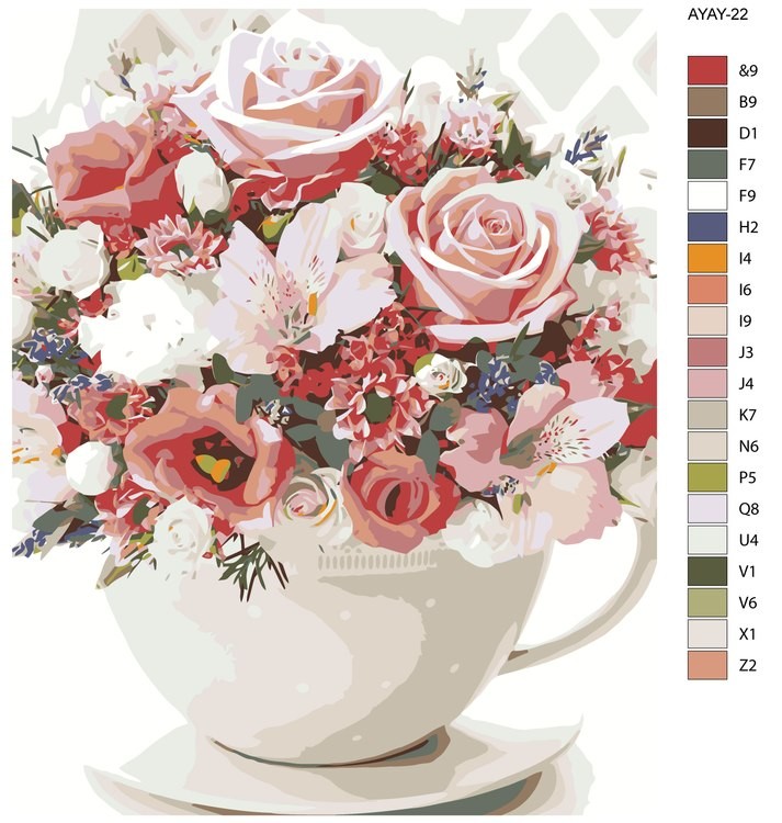 Картина по номерам «Роскошный букет» — картинка 2