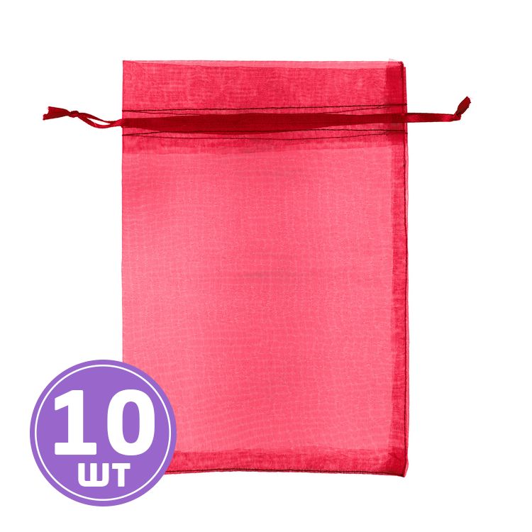 Подарочные мешочки, 16x22 см, 10 шт., 01 красный, Stilerra