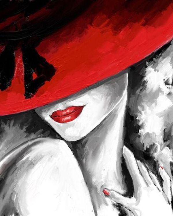 Алмазная вышивка «Загадочная дама» — картинка 2