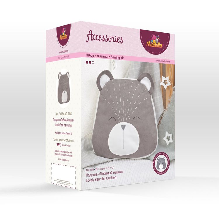 Набор для шитья «Подушка. Любимый мишка» — картинка 3