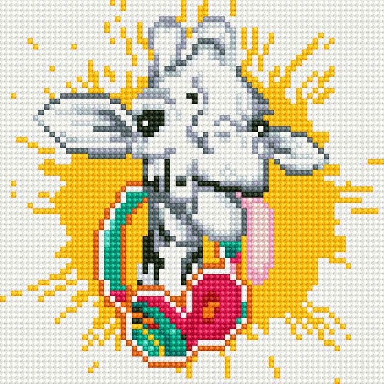 Алмазная вышивка «Жирафик с наушниками» — картинка 2