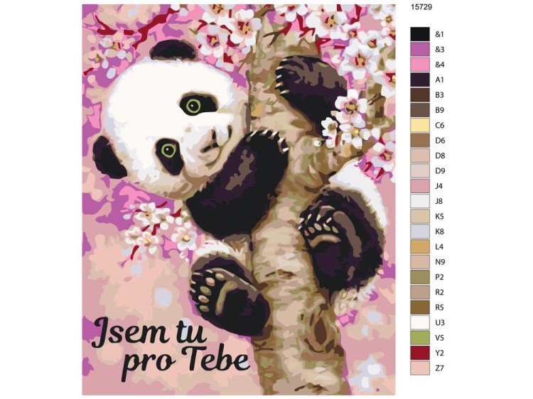 Картина по номерам «Панда на дереве» — картинка 2