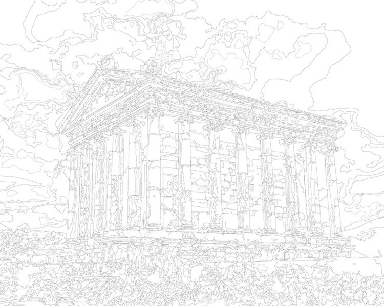 Картина по номерам «Армения: античный храм Гарни 40x50» — картинка 3