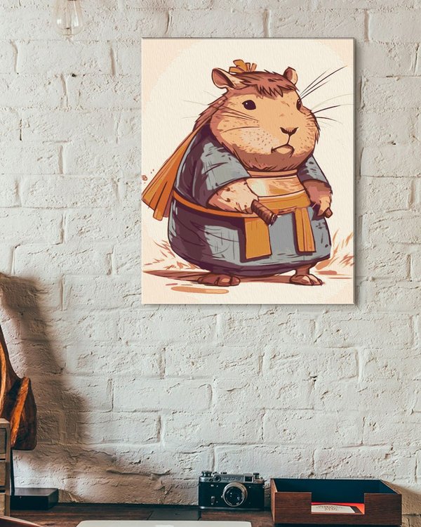 Картина по номерам «Капибара-самурай» — картинка 3