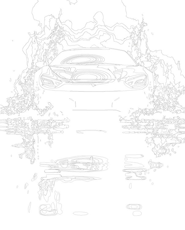 Картина по номерам, светящаяся в темноте «Машина в неоне» — картинка 5