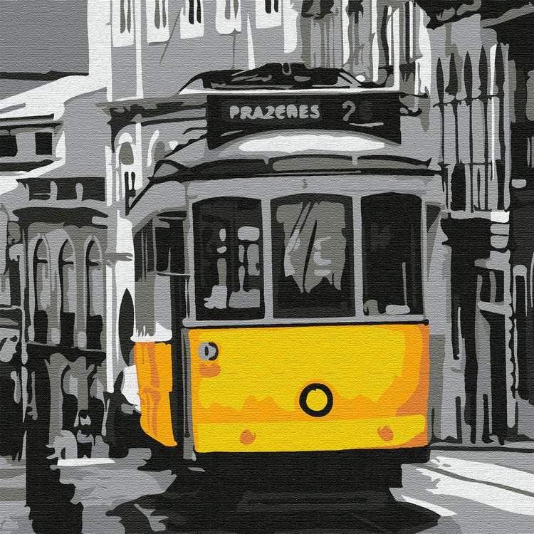 Картина по номерам «Старинный трамвай»