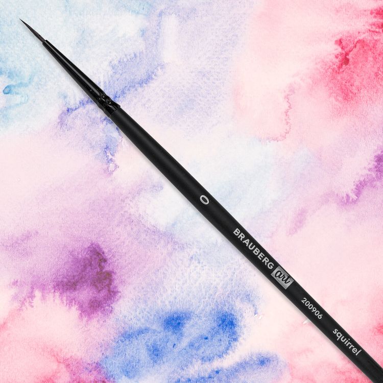 Кисть художественная профессиональная Art Classic, белка, круглая, № 0, короткая ручка, Brauberg — картинка 5