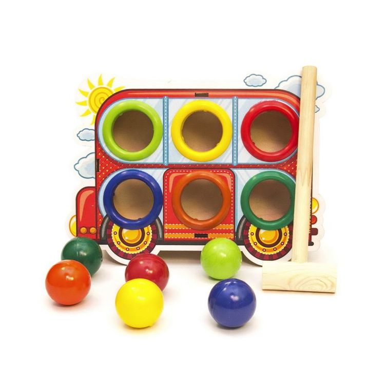 Стучалка цветная «Автобус», 6 отверстий — картинка 5