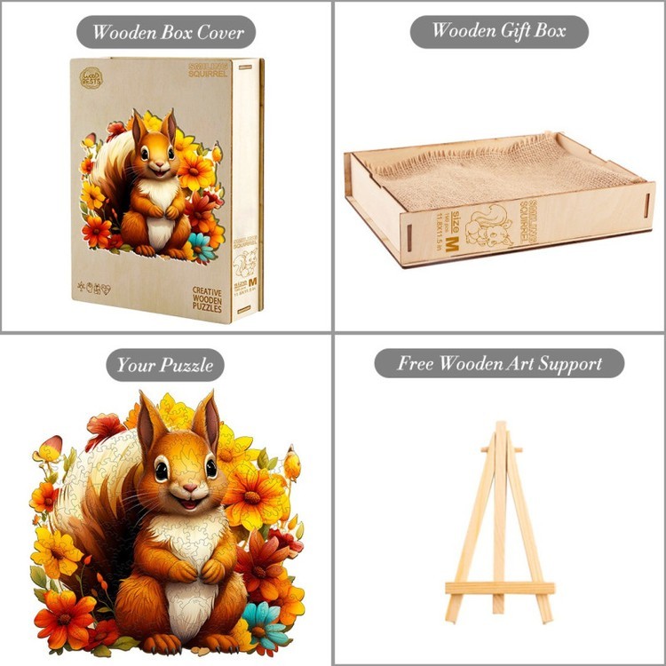 Деревянные пазлы «Рыжая белочка M», Woodbests — картинка 6