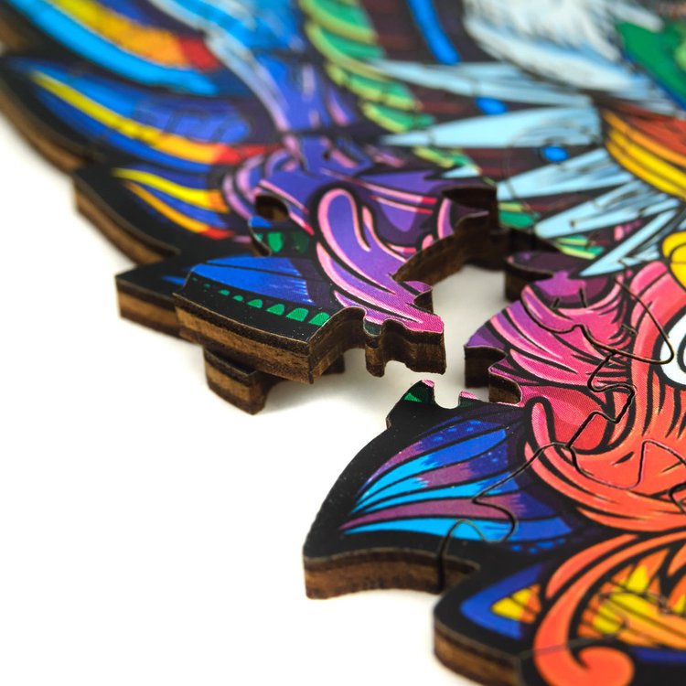 Деревянный пазл Unidragon «Величественный Волк», размер M (А4) — картинка 7