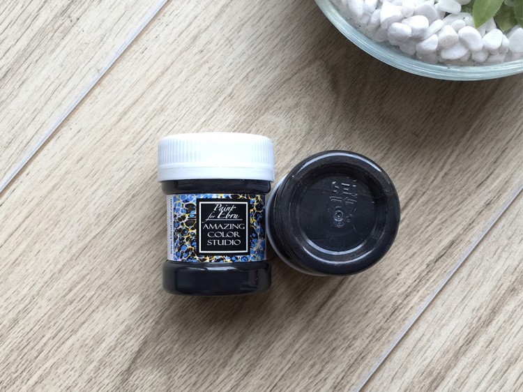 Краска для эбру черная 30 мл, Amazing Color — картинка 2