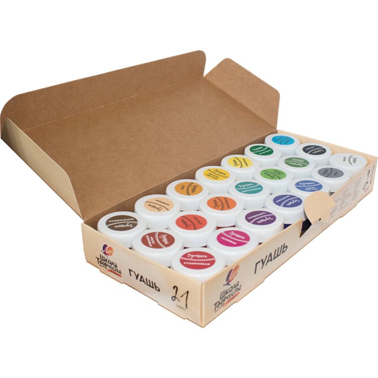 Гуашь Луч «Школа творчества», 21 цвет по 20 мл, без кисти — картинка 3